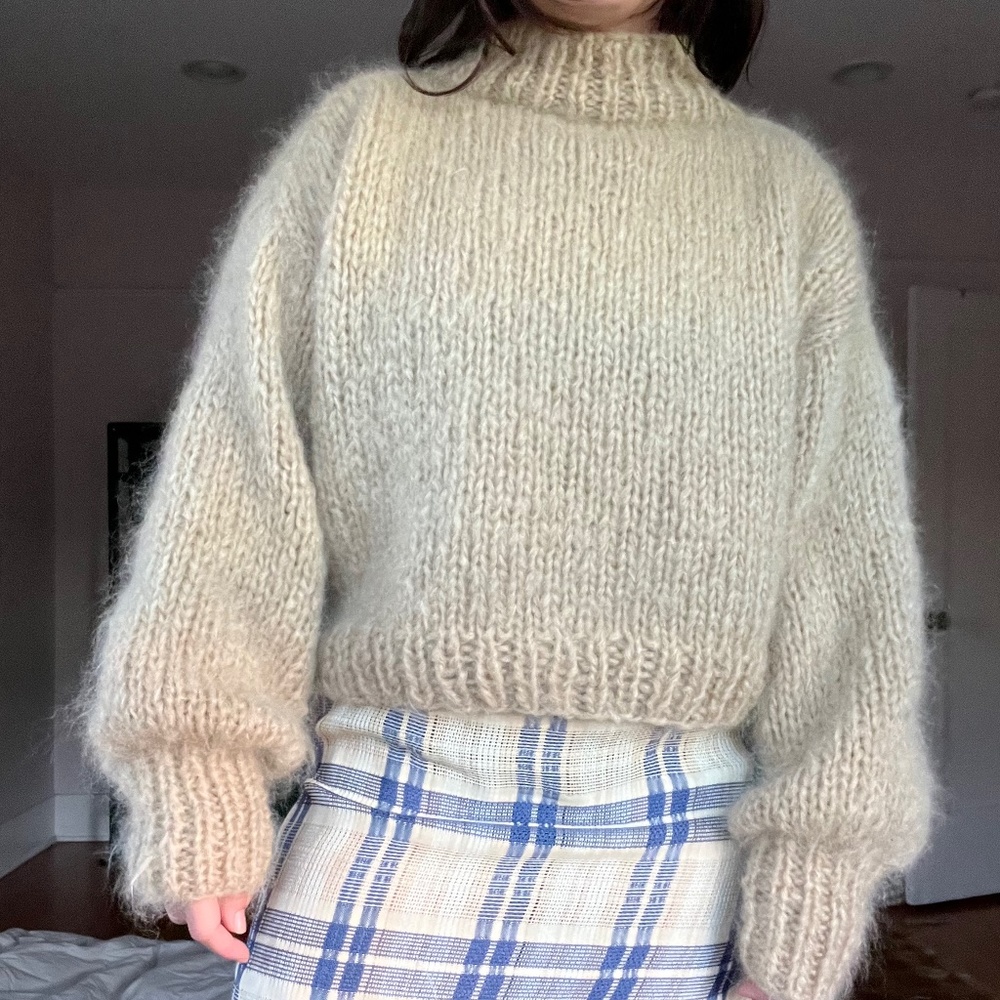 Handmade Knits 100% NZ mohair wool.